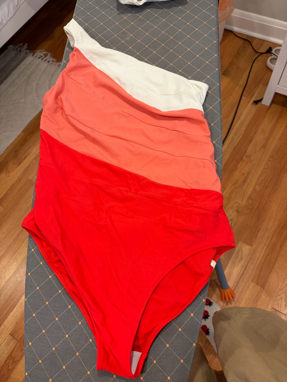 summersalt Colorblock Swim Bottoms in Red & Coral
